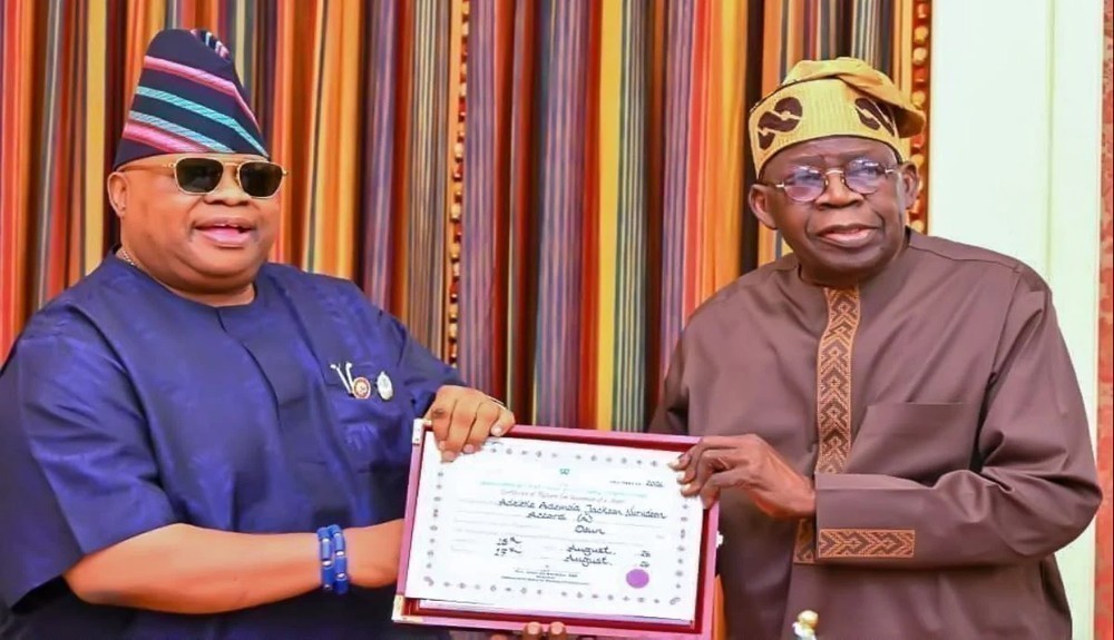 Tinubu meets re-elected Osun governor Adeleke at Aso Rock